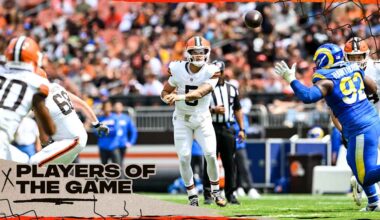 QB Dillon Gabriel leads the offense to two scoring drives vs. Rams