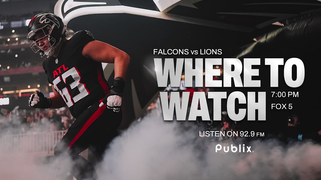 Where to watch Detroit Lions vs. Atlanta Falcons