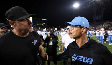 Lions' Dan Campbell not happy with sloppy performance in HOF Game loss to Chargers