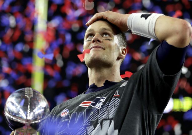 Tom Brady #12 of the New England Patriots celebrates after the Patriots celebrates after the Patriots defeat the Atlanta Falcons 34-28  during Super Bowl 51 at NRG Stadium on February 5, 2017 in Houston, Texas. 
