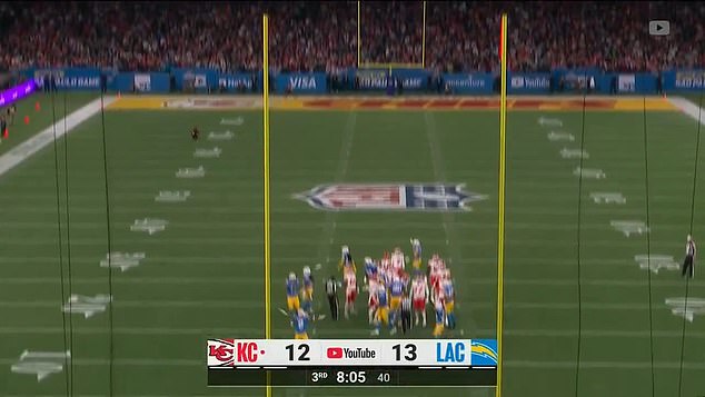 Eisen said that Butker - a vocal supporter of Donald Trump - had kicked 'wide right'