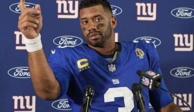 Giants quarterback Russell Wilson is focusing on himself going into Week 2 against Dallas