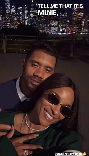 New York Giants quarterback Russell Wilson and wife Ciara enjoyed an NYC date night