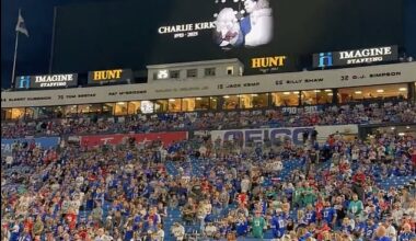 The Buffalo Bills were the latest team to put on a tribute to far-right activist Charlie Kirk