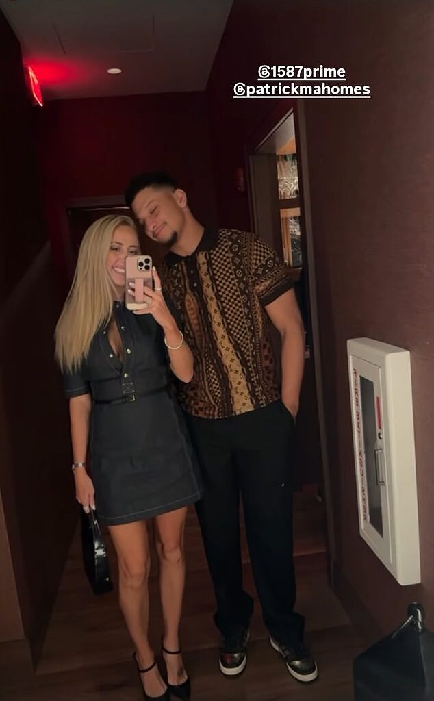 NFL star Patrick Mahomes and his wife Brittany enjoyed a date night at his steakhouse