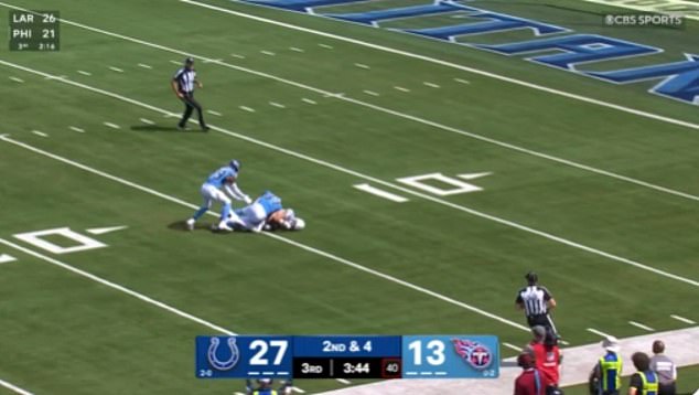 Colts wide receiver Alec Pierce is being evaluated for a concussion after taking a tough fall