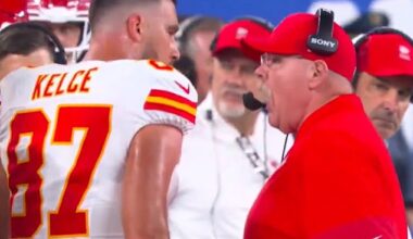 Andy Reid threatened to kick Travis Kelce off his Kansas City Chiefs team on Sunday night