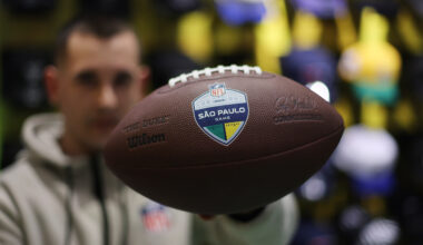 NFL logo on a football