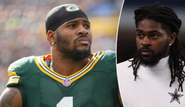 Trevon Diggs reacts to Micah Parsons' debut sack for Green Bay Packers