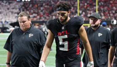 Drake London injury: Falcons WR day-to-day with shoulder sprain after Week 1 exit, per report