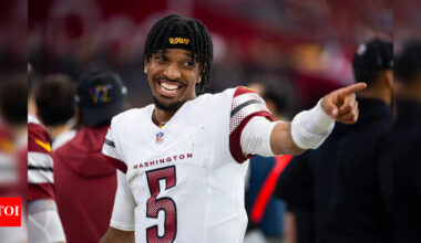 Tom Brady’s sideline moment with Jayden Daniels' mom becomes talk of Commanders' victory in stunning season opener | NFL News