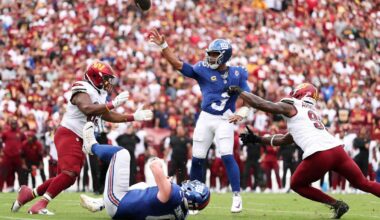 Russell Wilson, Jaxson Dart, Offensive Line