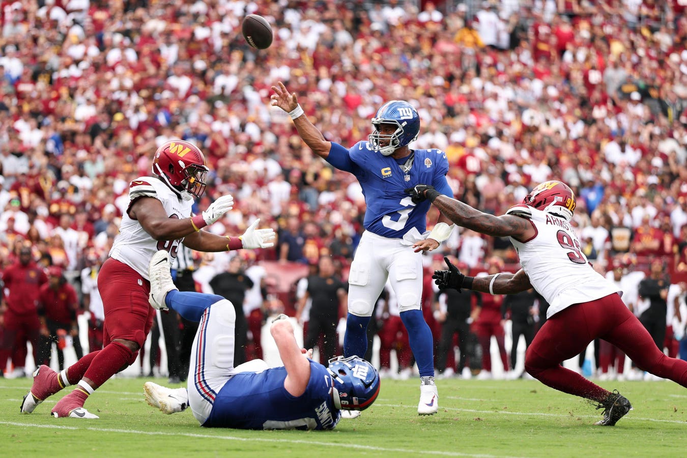 Russell Wilson, Jaxson Dart, Offensive Line