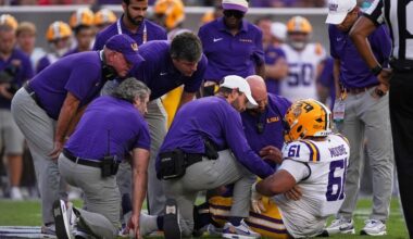 LSU center Braelin Moore and tight end Trey'Dez Green are questionable vs. Florida