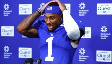 Giants' Malik Nabers vows to be more conscious of sideline demeanor