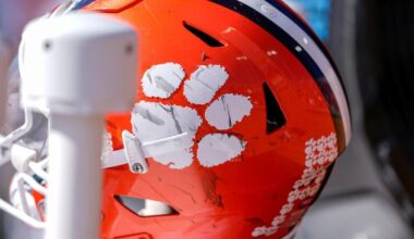 LOOK: Clemson's bus damaged after hitting light pole in another bizarre off-field mishap for Tigers