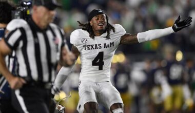 Texas A&M jumps to No. 10 in the AP Top 25, Notre Dame is the first ranked 0-2 team since 1988