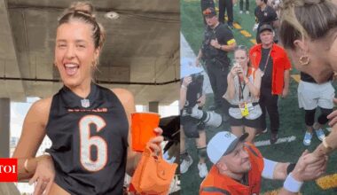 Viral video captures Jake Browning and fiancée Stephanie Niles’ touching moment after Bengals victory vs Jaguars | NFL News