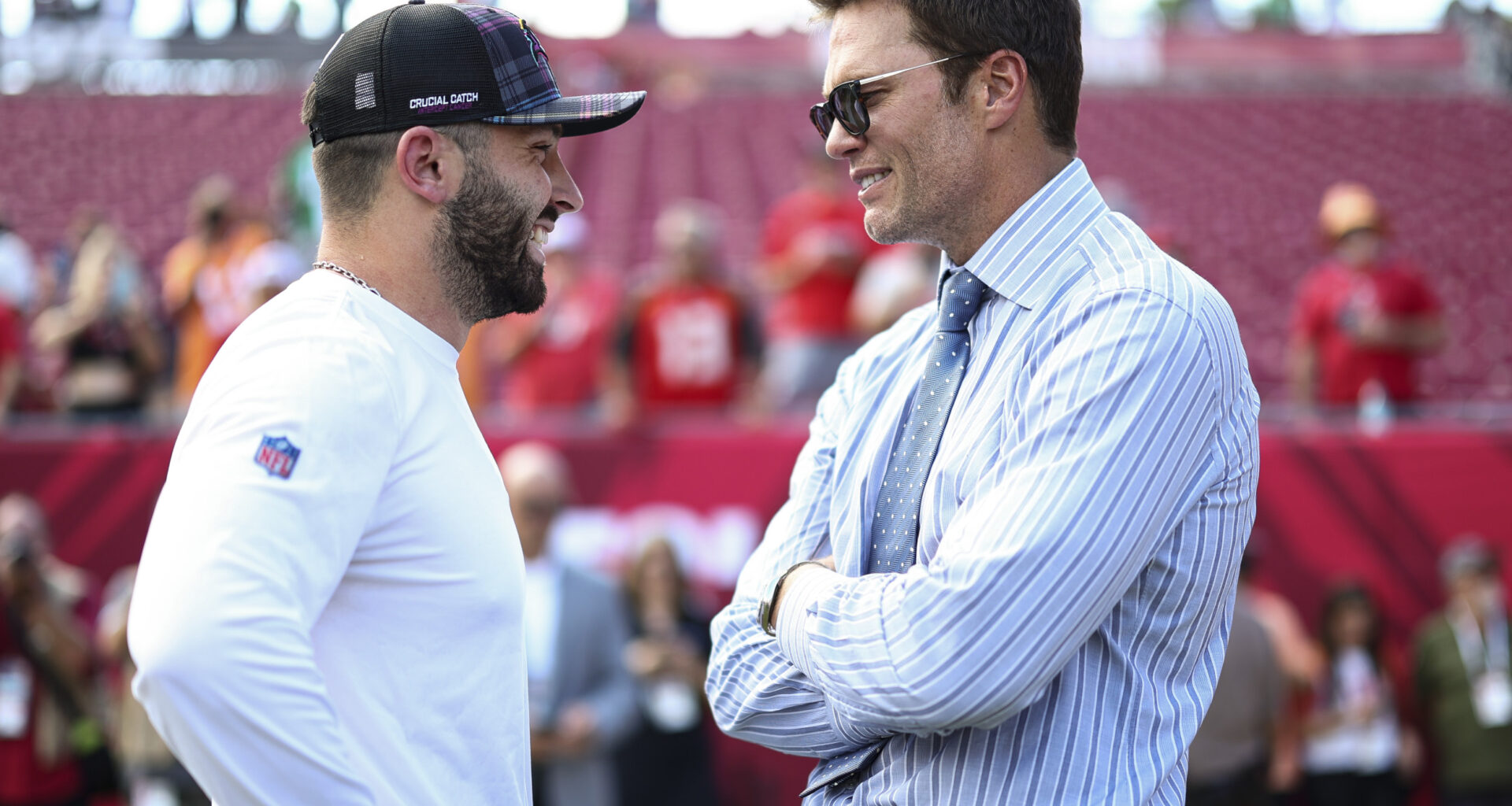 Baker Mayfield and Tom Brady