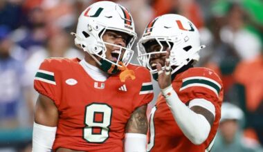 AP Top 25 poll: Miami moves up to No. 2 after beating Florida in Week 5 college football rankings