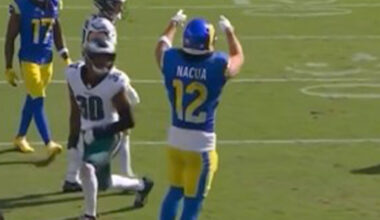 Puka Nacua punished by NFL referees in Rams-Eagles for 'taunting' gesture - but Greg Olsen slams decision on Fox