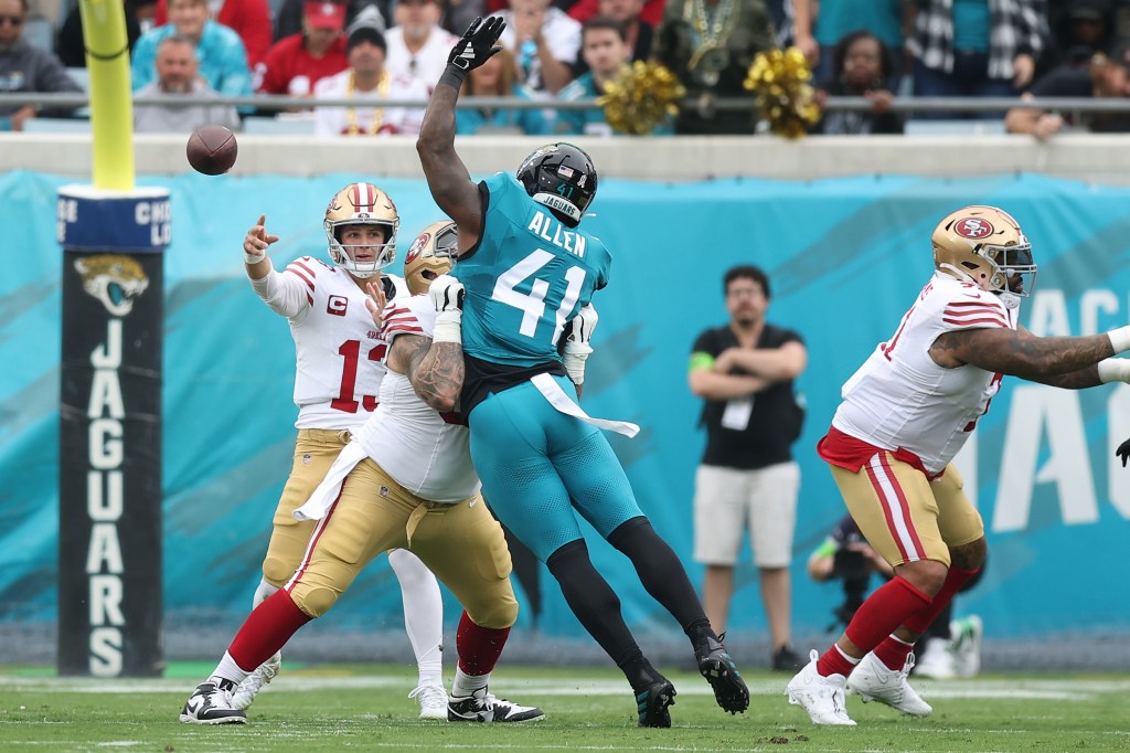 49ers' Brock Purdy on possibly starting against Jaguars: 'We'll see'