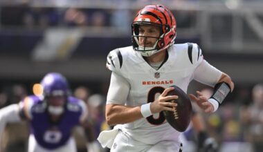 Monday Night Football NFL player props: Self-learning AI likes Jake Browning Over 219.5 passing yards