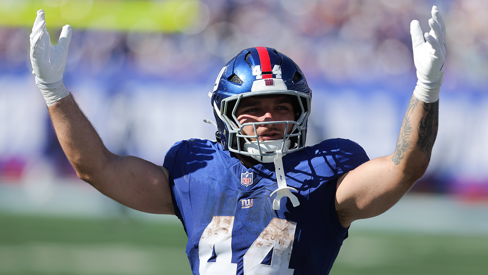 Cam Skattebo Jersey Dirty Giants Angry Run