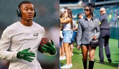 DeVonta Smith Issues Threat To Eagles Security Guard Who Was Caught On Camera Checking Out His Girl [VIDEO]