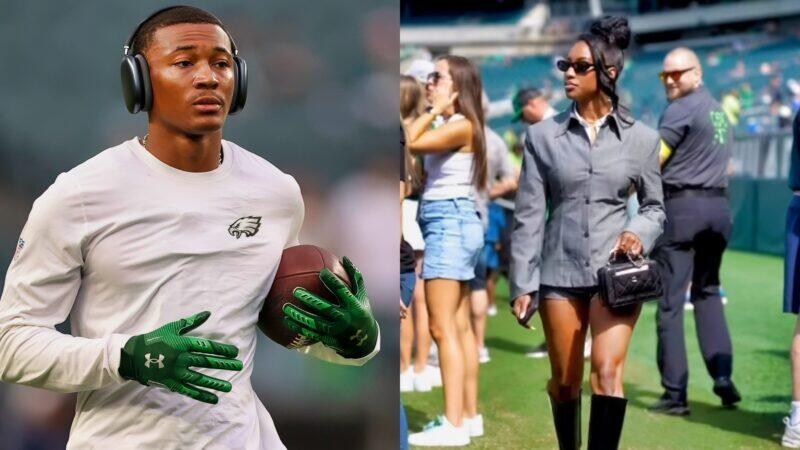 DeVonta Smith Issues Threat To Eagles Security Guard Who Was Caught On Camera Checking Out His Girl [VIDEO]