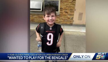7-year-old boy, Bengals fan partially paralyzed after car crash