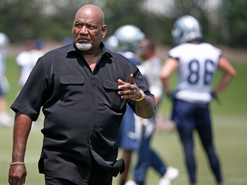 Former Dallas linebacker Thomas "Hollywood" Henderson is pictured during practice at the...