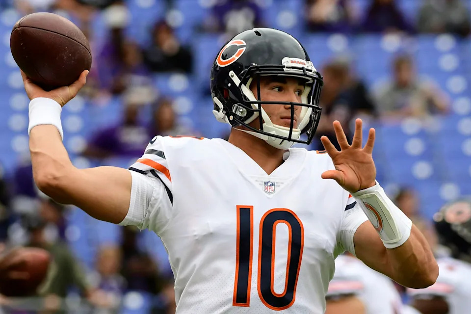Nothing like moving up to the second pick and winding up with a colossal bust. The Bears drafted Trubisky despite having signed Mike Glennon as a free agent. Neither worked out. Surprisingly, he was 29-21 as a starter for the Bears. many of the wins coming in a 2018 season when he went 11-3.