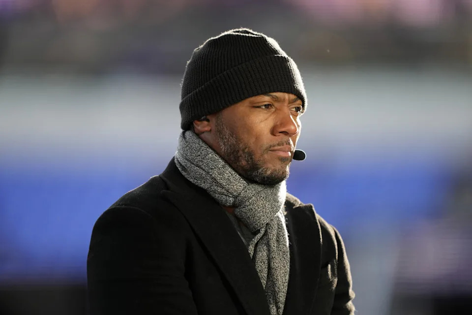 BALTIMORE, MARYLAND, JANUARY 20: ESPN analyst Ryan Clark looks on during the ESPN pregame show before the AFC Divisional Playoff game between the Baltimore Ravens and the Houston Texans at M&T Bank Stadium on January 20, 2024 in Baltimore, Maryland. (Photo by Kirby Lee/Getty Images)Kirby Lee&sol;Getty Images