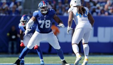 Andrew Thomas ‘frustrated’ with Giants offensive line despite win