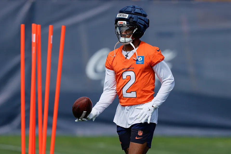 Jul 24, 2025; Englewood, CO, USA; Denver Broncos cornerback Pat Surtain II (2) during Denver Broncos Training Camp. Mandatory Credit: Isaiah J. Downing-Imagn Images