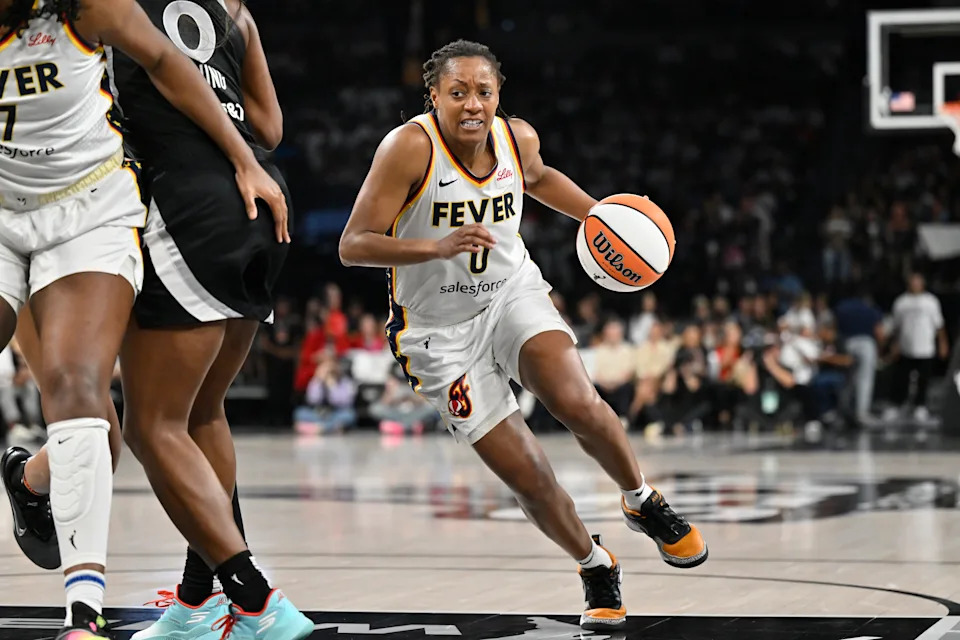 Mitchell drives to the basket during Indiana's Game 1 victory. (David Becker/NBAE via Getty Images)