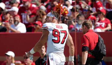 San Francisco 49ers Nick Bosa knee injury torn ACL...