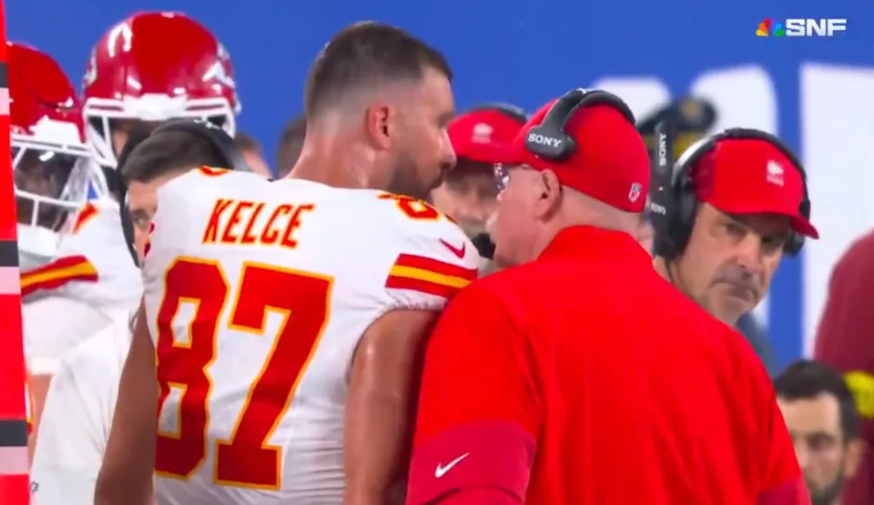 Travis Kelce said his confrontation with Reid was no big deal. X / @F0RGIAT0