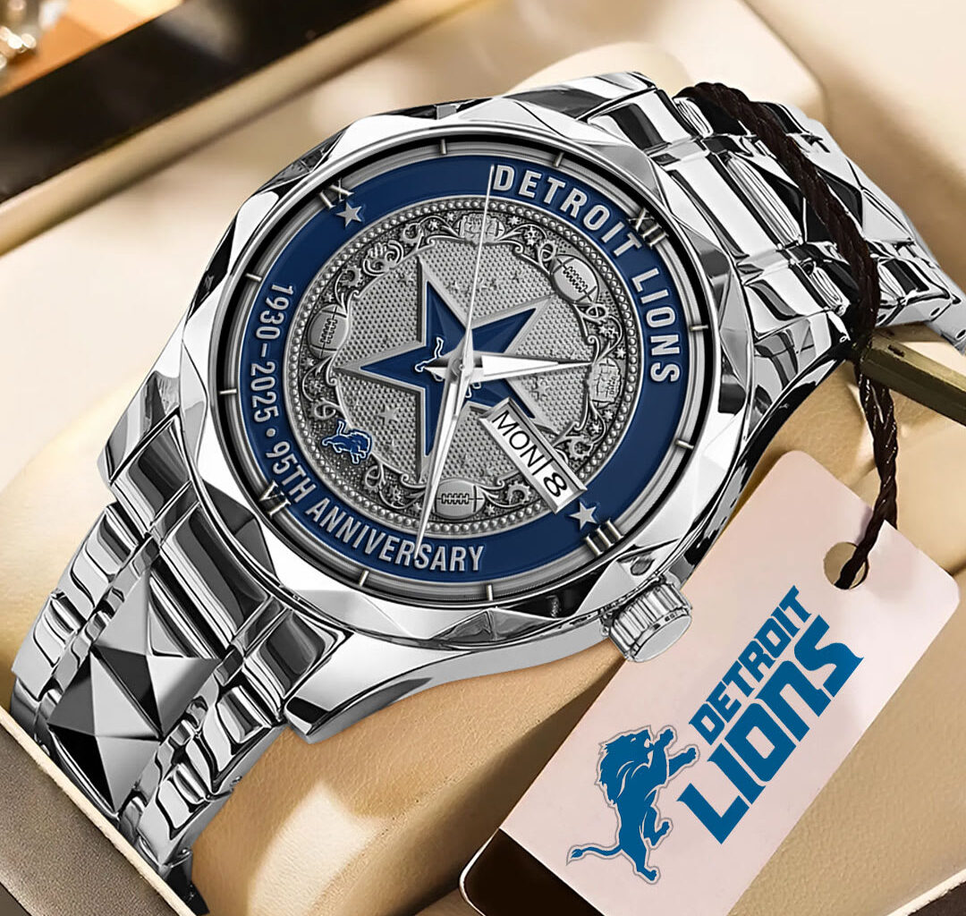 A Permanent Reminder: The Detroit Lions 95th Anniversary Stainless Steel Watch