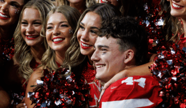 Nebraska tight end Luke Lindenmeyer proposes to Scarlet dancer Kailyn Storovich after Akron win - Omaha World-Herald