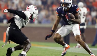 Auburn receiver Horatio Fields is sidelined indefinitely with a broken foot | Football