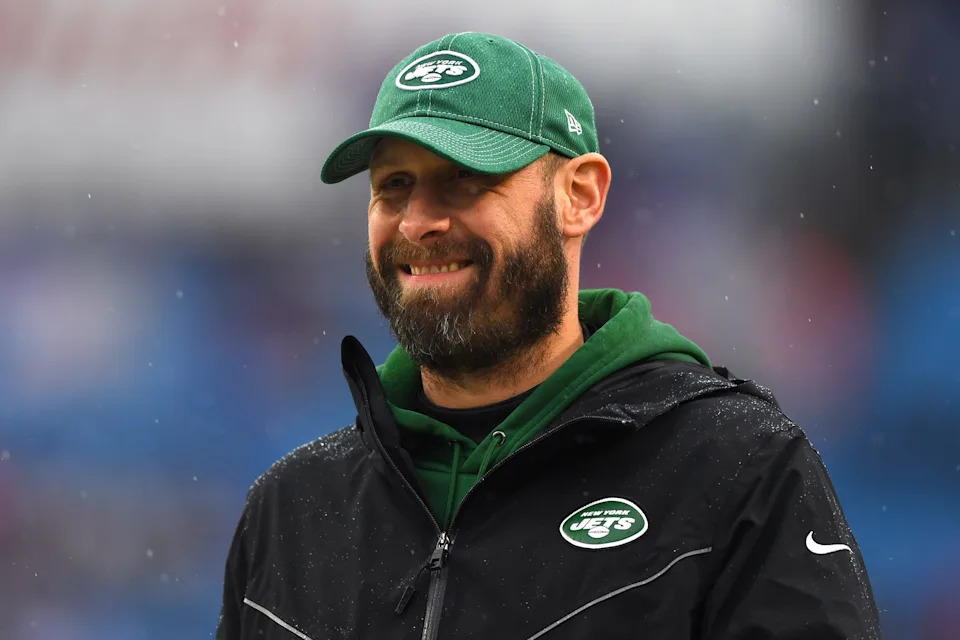 Dec 29, 2019; Orchard Park, New York, USA; New York Jets head coach Adam Gase looks on prior to the game against the Buffalo Bills at New Era Field. Mandatory Credit: Rich Barnes-USA TODAY Sports