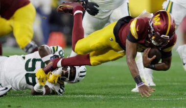 Commanders' Jayden Daniels will not play against the Raiders on Sunday