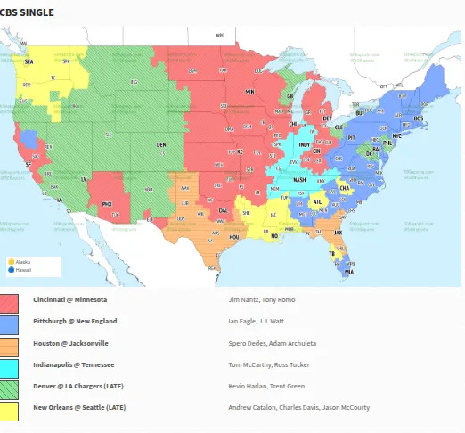 TV Watch Map CBS