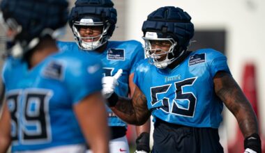 Titans rule out T'Vondre Sweat, JC Latham vs Indianapolis Colts