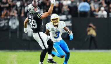 Brock Bowers injury update, status vs. Commanders in Week 3