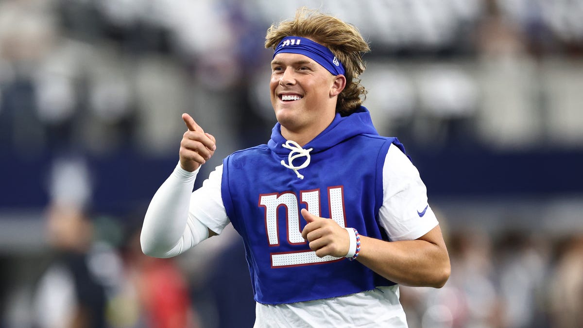 Will Giants QB Jaxson Dart play in home opener Sunday against Chiefs?