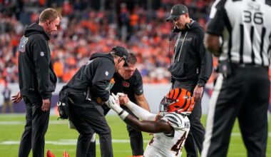 Bengals rookie LB Demetrius Knight injured vs Broncos in NFL Week 4