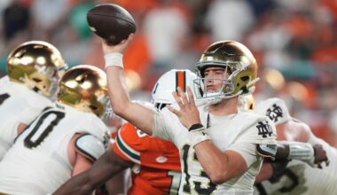 Notre Dame football moves up to No. 8 in latest AP Top 25 poll